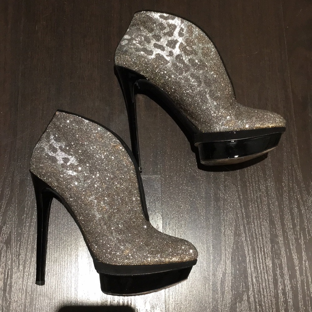 Brian Atwood Leopard Print Platform Bootie Sz 8. 5